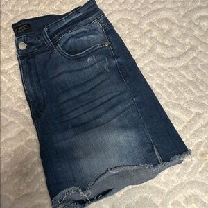 Judy Blue Distressed Dark Blue Mini Skirt